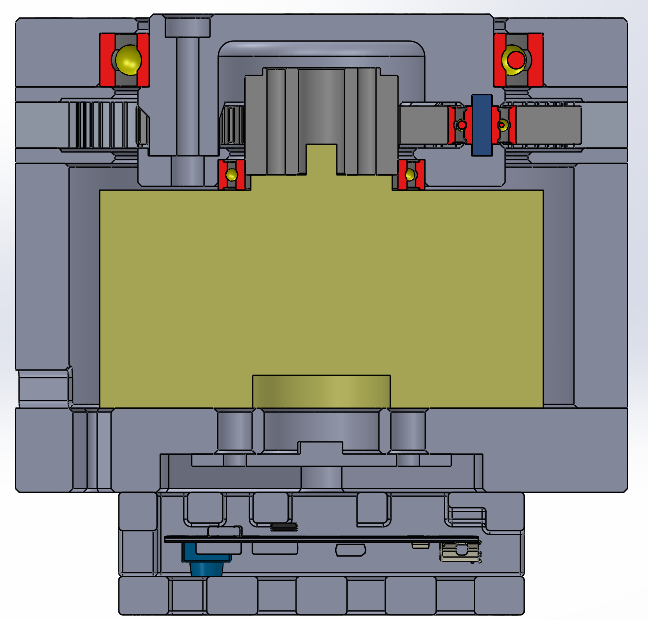 Actuator section view